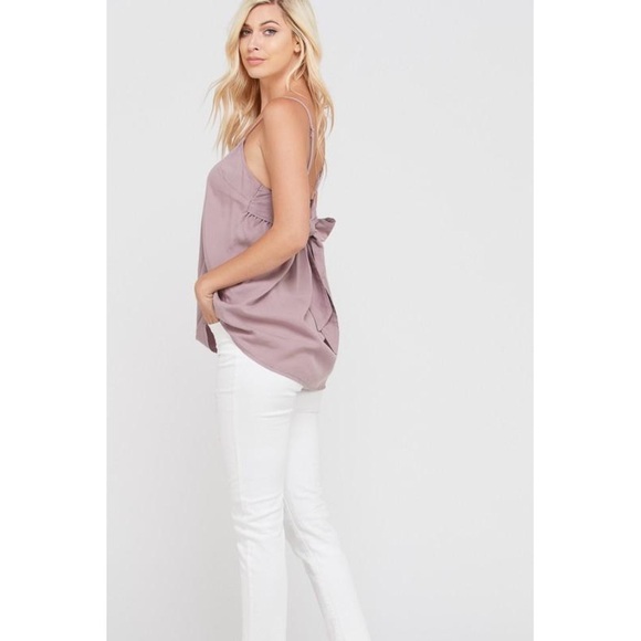 Tencel Cami Low Back Bow Sash - Picture 2 of 5